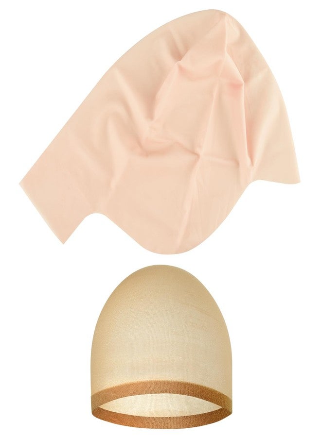 Morcheiong 2/4/8 Pieces Bald Cap for Halloween Costumes Makeup Latex Bald Head Wig Caps Bald Cosplay for Adults Women (Classic Style, 2) - Image 1